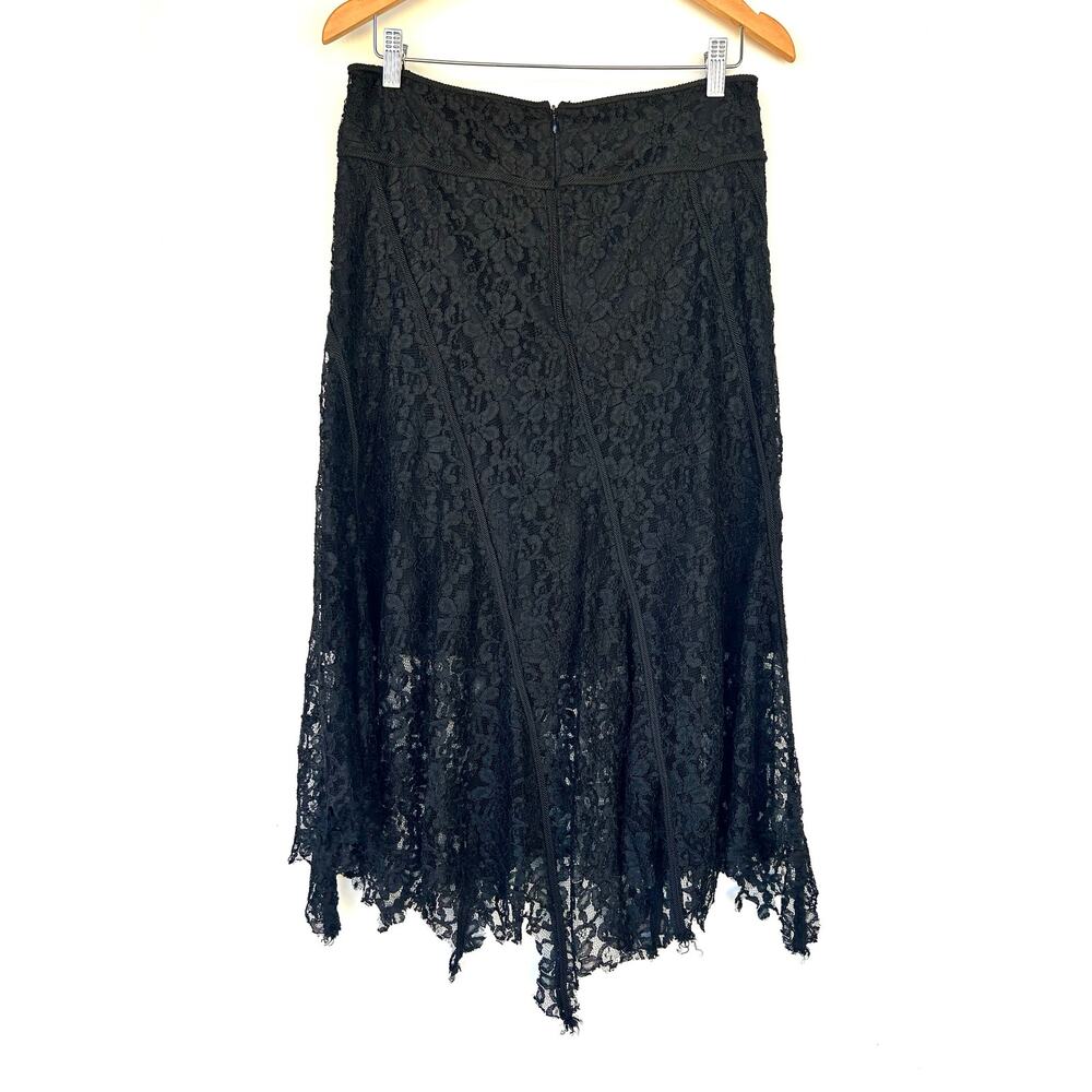 Vintage Y2K Cache Set Bustier Corset Top Black Lace Skirt Whimsygoth Small Large - Picture 6 of 15